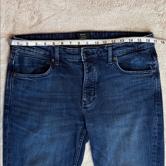 Neuw Lou Slim Medium Dark Blue Skinny Jeans Men’s sz W32 L32 Button Fly - Picture 7 of 14